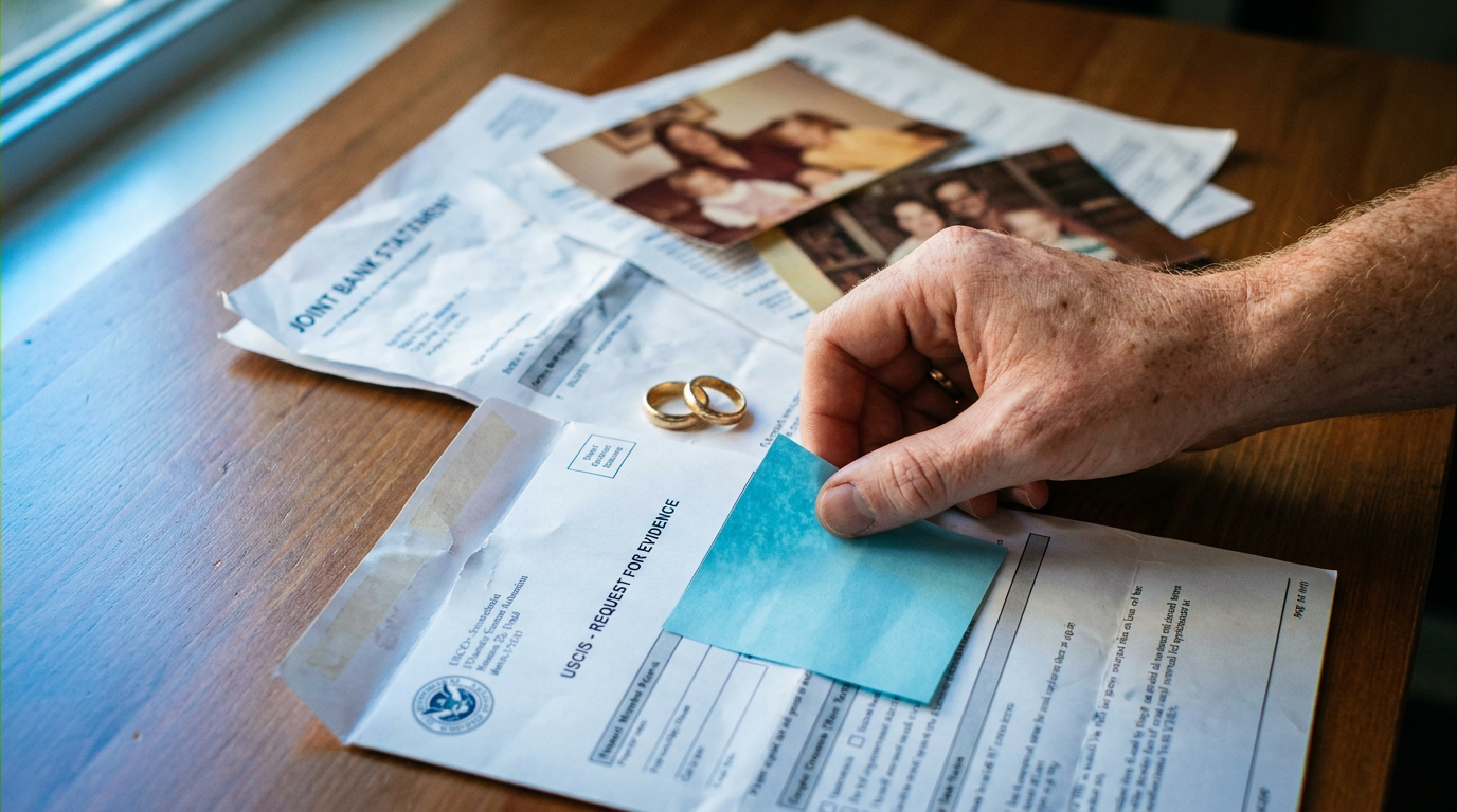 RFEs en residencia por matrimonio 2026: los cinco motivos más comunes