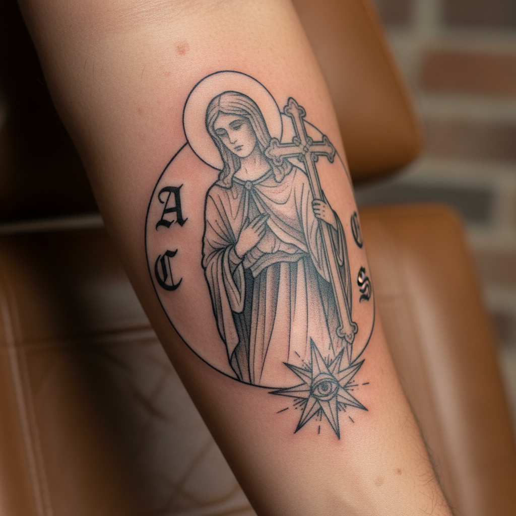 Almighty Saints — Haloed Saint and Cross