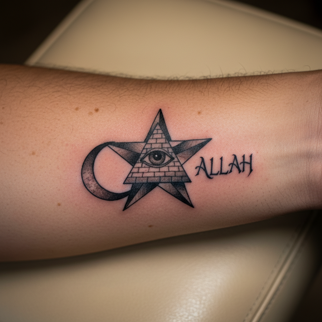 Black P. Stones — Pyramid + Eye, Crescent + 'Allah'