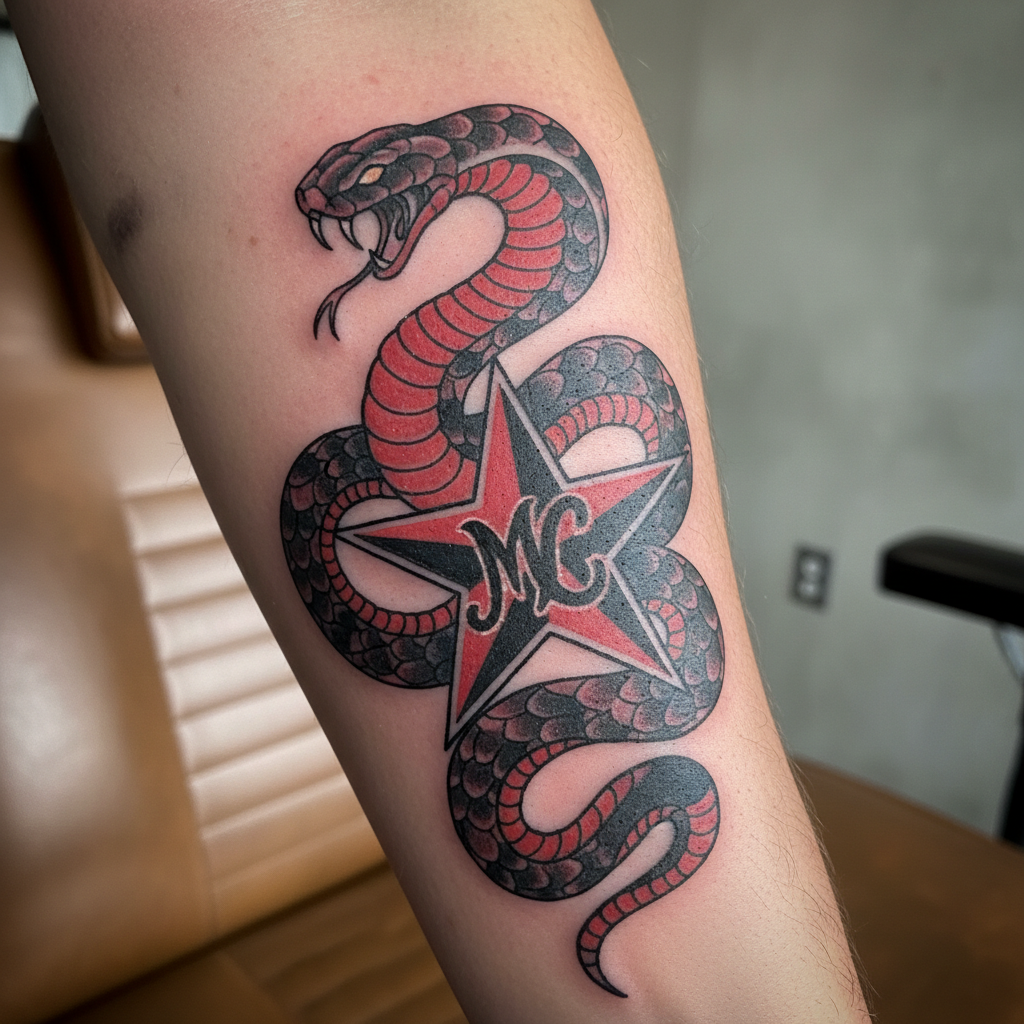 Mickey Cobras — Coiled Cobra and 5-Point Star