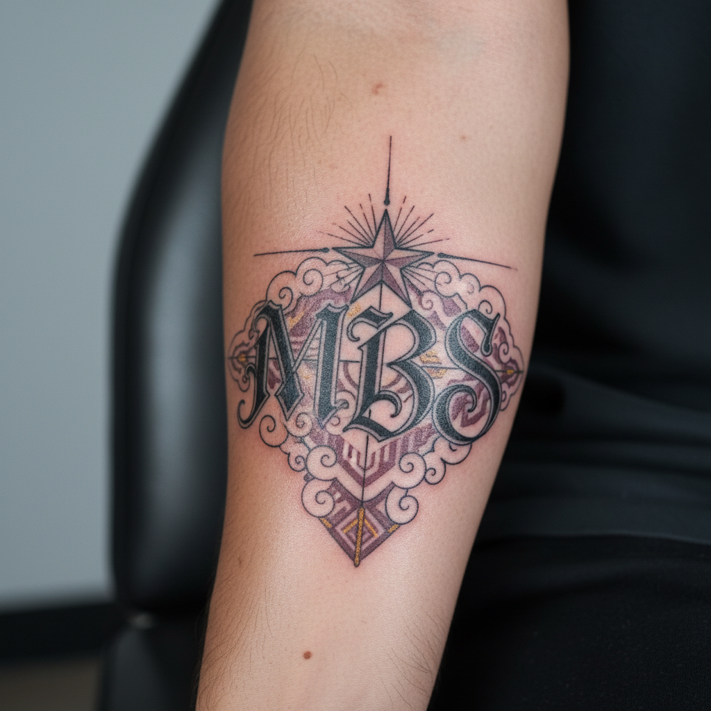Mongolian Boys Society — 'MBS' Lettering
