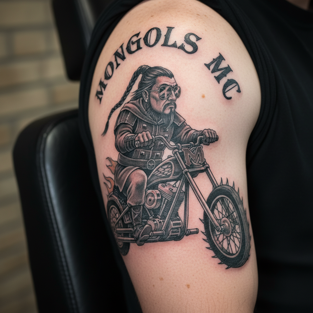 Mongols MC — Mongol-Warrior-on-Chopper Insignia