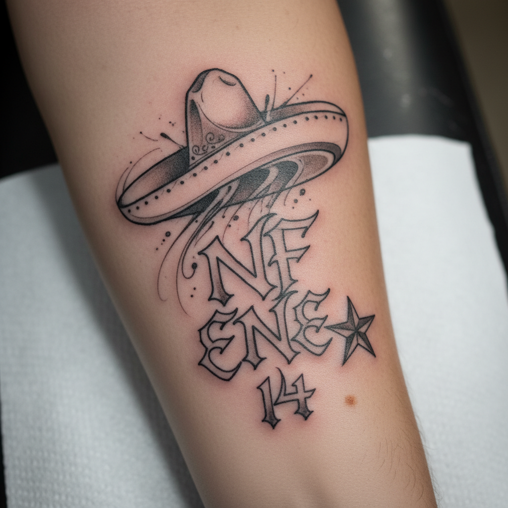 Nuestra Familia — Sombrero + Bloody Machete — visual reference