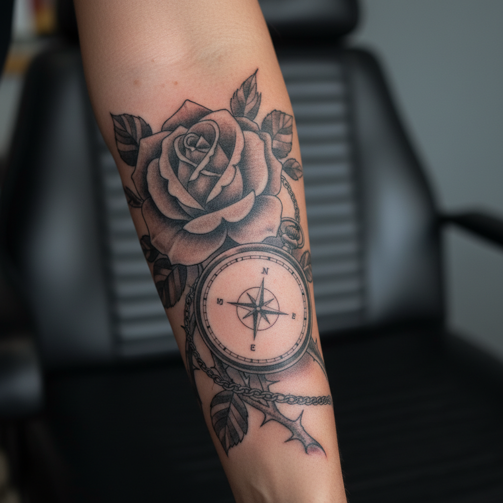 Tren de Aragua — Rose + Clock Combination