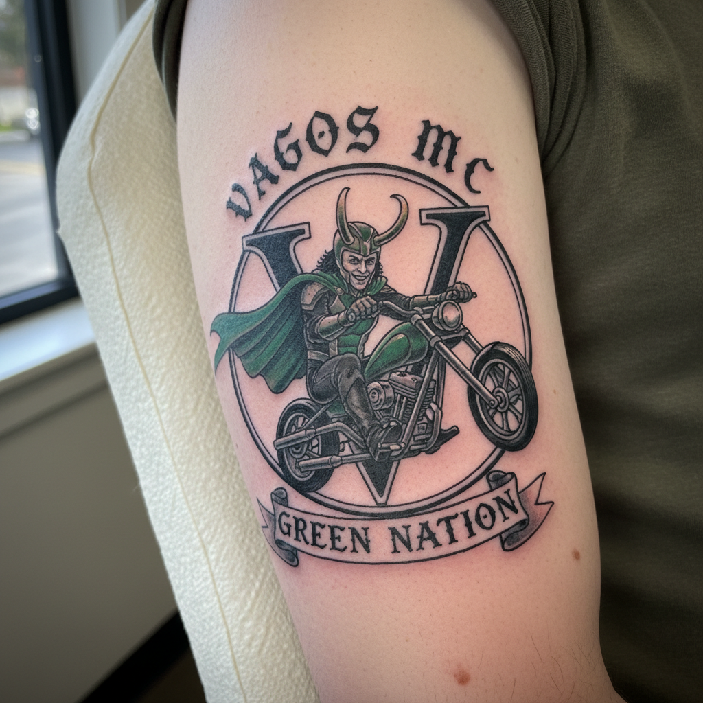 Vagos MC — Loki-on-Motorcycle Insignia